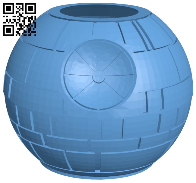 Death Star Planter H003751 file stl free download 3D Model for CNC and 3d printer