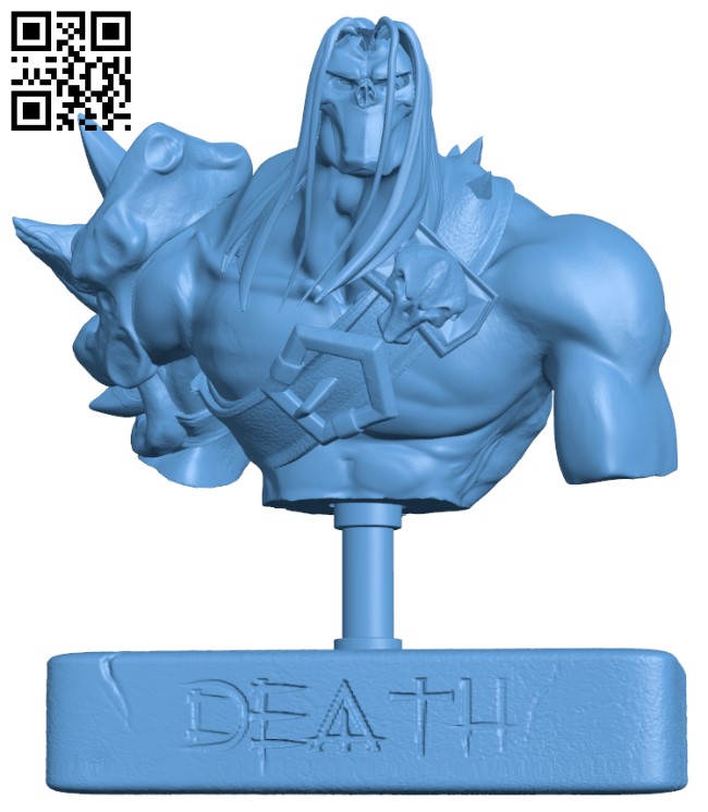 Death bust - Darksiders H003387 file stl free download 3D Model for CNC and 3d printer