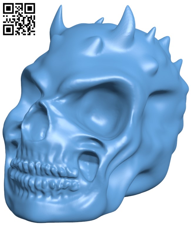 Demon Skull H003989 file stl free download 3D Model for CNC and 3d printer