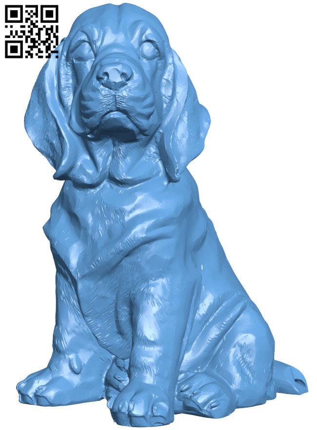 Dog Statuette H003990 file stl free download 3D Model for CNC and 3d printer