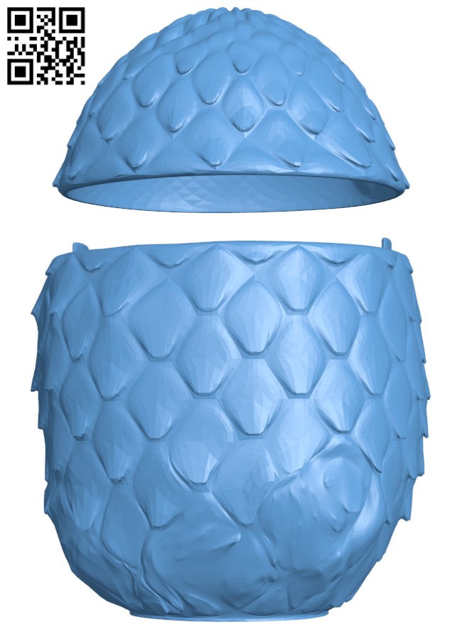 Dragon Egg - Game Of Thrones H003992 file stl free download 3D Model for CNC and 3d printer