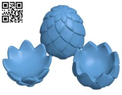 Dragon Egg H003509 file stl free download 3D Model for CNC and 3d printer