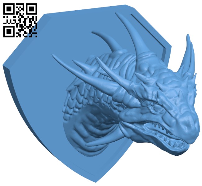 Dragon Head Wall Mount H003692 file stl free download 3D Model for CNC and 3d printer
