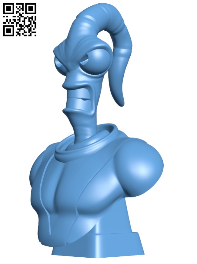 Earthworm Jim bust H004060 file stl free download 3D Model for CNC and 3d printer