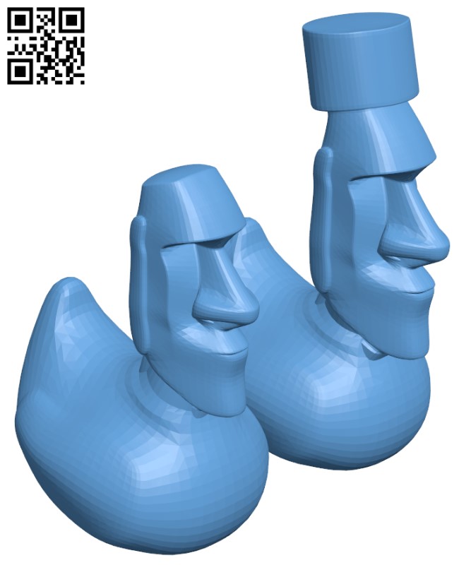 Easter Island Rubber Duck H003693 file stl free download 3D Model for CNC and 3d printer