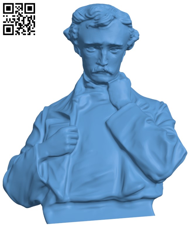Edgar Allan Poe At The Baltimore Museum Of Art, Maryland H003632 file stl free download 3D Model for CNC and 3d printer