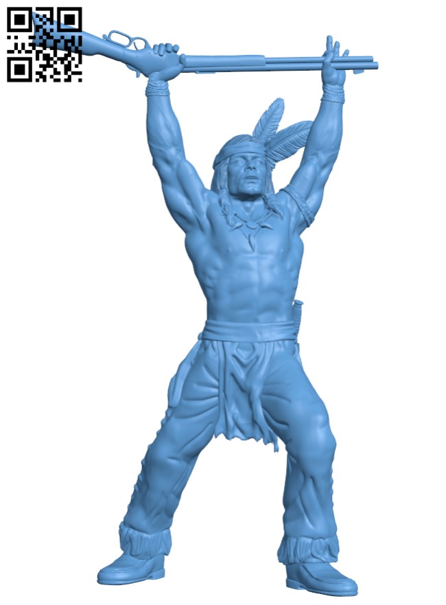 Elite Native American Warrior H0037560 file stl free download 3D Model for CNC and 3d printer