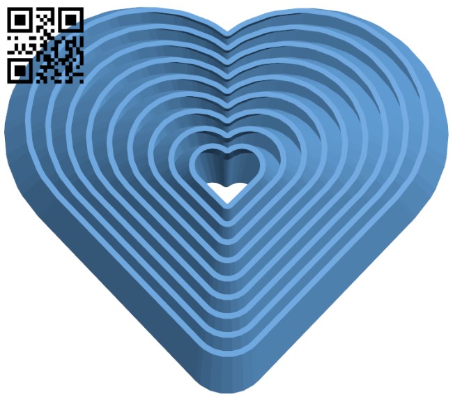 Fidget heart H004000 file stl free download 3D Model for CNC and 3d printer