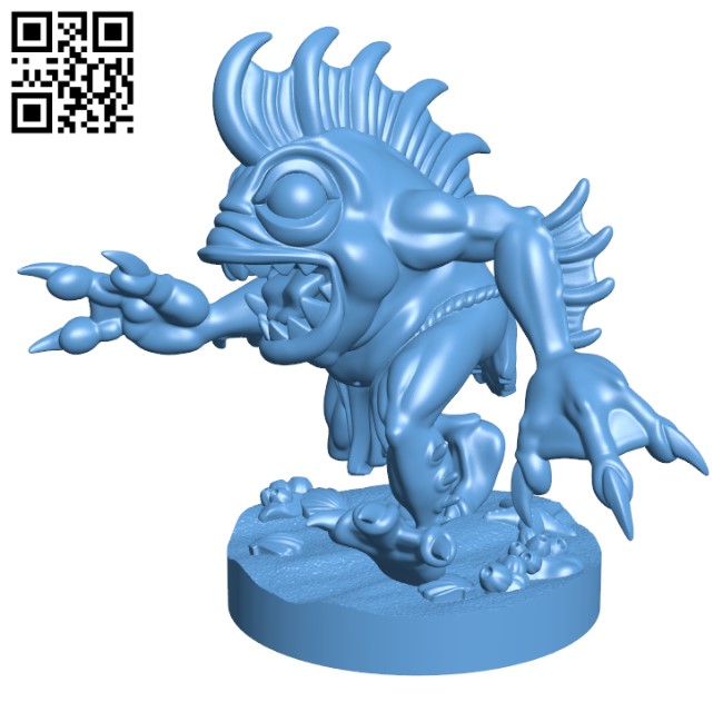Fish Man - Runner H003510 file stl free download 3D Model for CNC and 3d printer