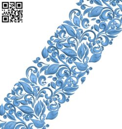 Flower pattern long A006834 download free stl files 3d model for CNC wood carving