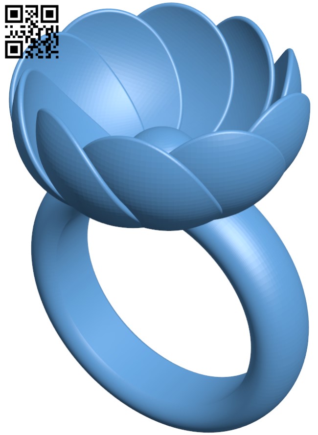 Flower ring H004003 file stl free download 3D Model for CNC and 3d printer