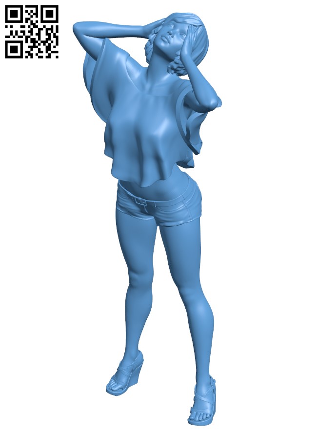 Girl in thought H003702 file stl free download 3D Model for CNC and 3d printer
