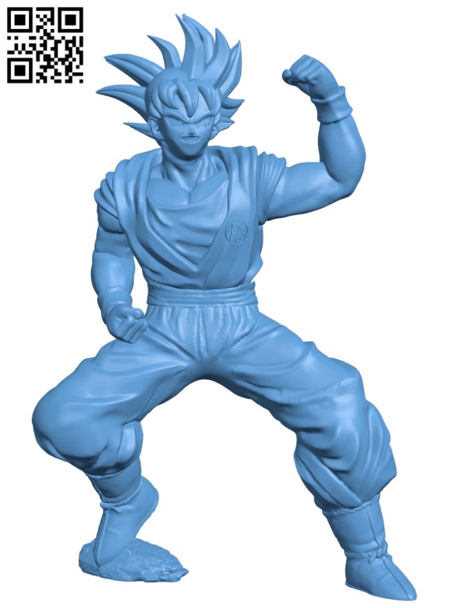 Goku Fight Pose H003637 file stl free download 3D Model for CNC and 3d printer