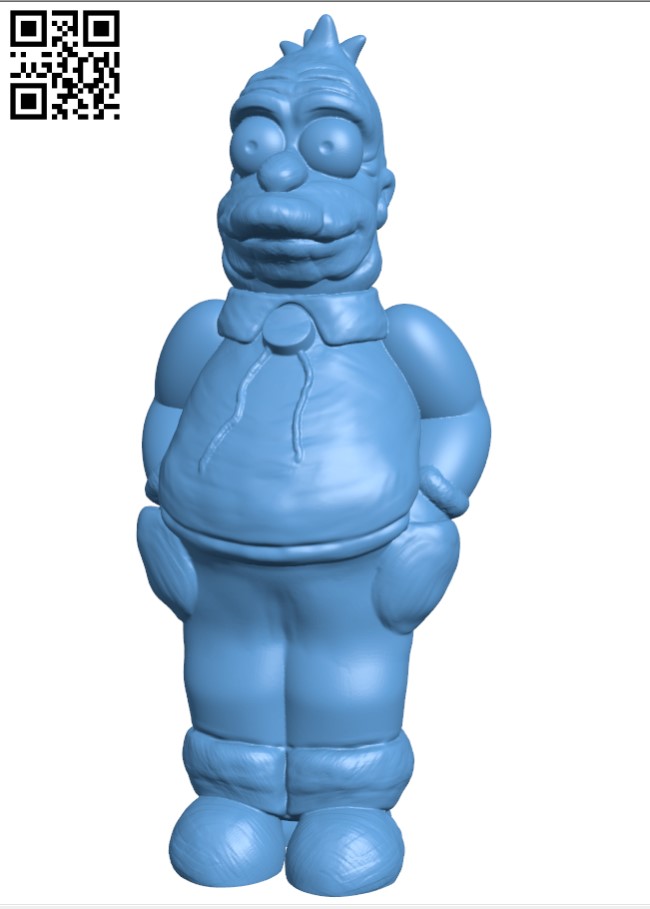 Grampa Simpson H003822 file stl free download 3D Model for CNC and 3d printer