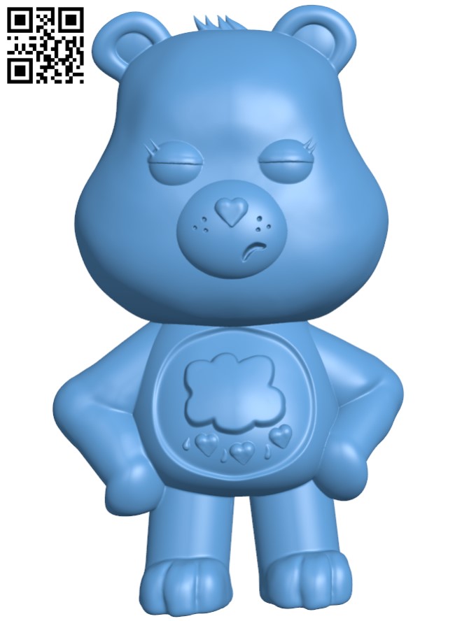 Grumpy Bear H003263 file stl free download 3D Model for CNC and 3d printer