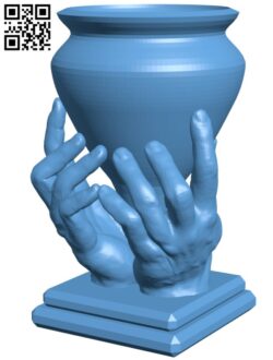Hand holding cup H003466 file stl free download 3D Model for CNC and 3d printer