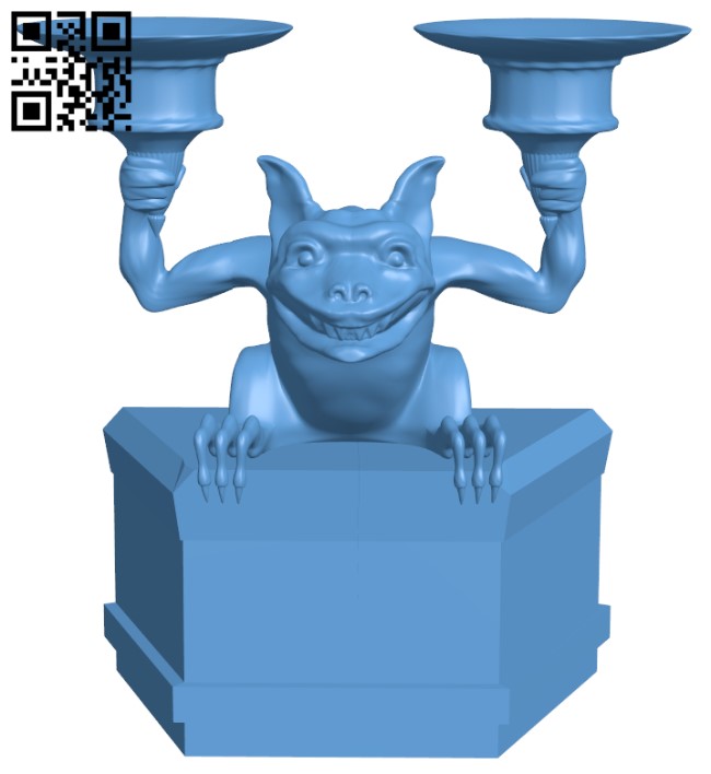 Haunted Mansion Stretching Room Gargoyle H003932 file stl free download 3D Model for CNC and 3d printer