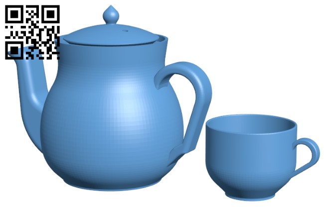 Heart Tea Set H003467 file stl free download 3D Model for CNC and 3d printer