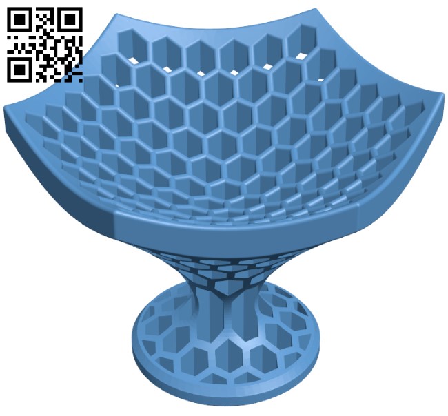 Honey comb bowl H003878 file stl free download 3D Model for CNC and 3d printer