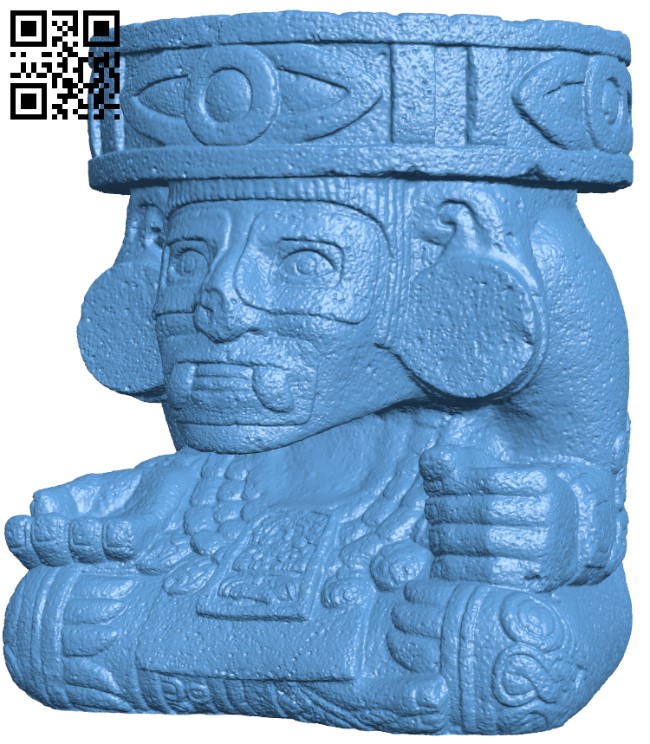 Huehueteotl - Tlaloc from Templo Mayor of Mexico H004011 file stl free download 3D Model for CNC and 3d printer