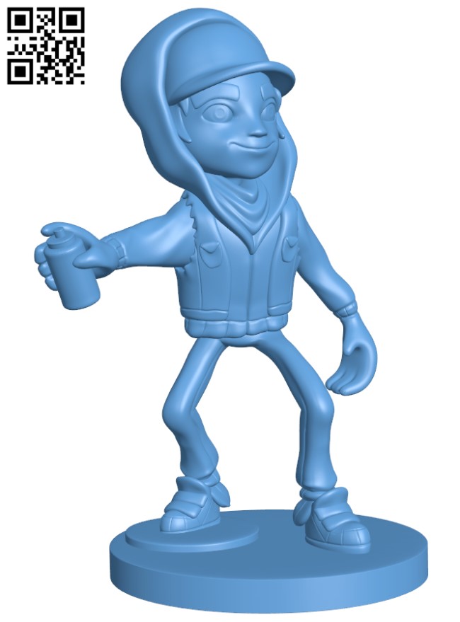 Jack - Subway Surfers H003827 file stl free download 3D Model for CNC and 3d printer