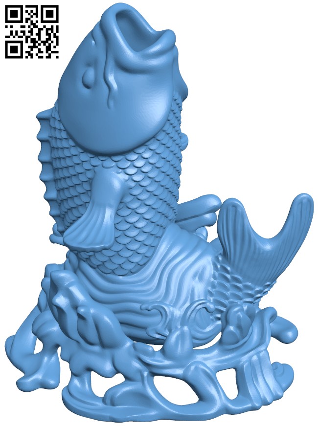 Japanese Porcelain Carp H004077 file stl free download 3D Model for CNC and 3d printer