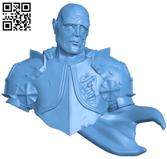 Knight bust H004079 file stl free download 3D Model for CNC and 3d printer