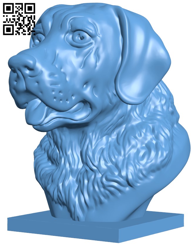 Labrador Bust H004020 file stl free download 3D Model for CNC and 3d printer