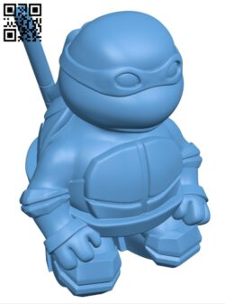 Little Turtle Warrior – Bo Staff H003580 file stl free download 3D Model for CNC and 3d printer