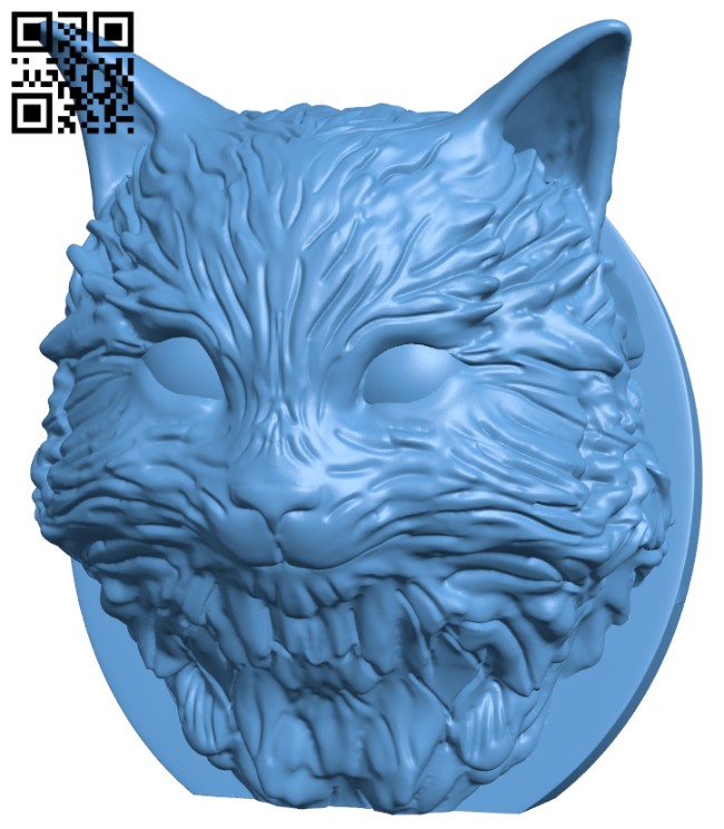 Long Hair Cat Bust H003646 file stl free download 3D Model for CNC and 3d printer