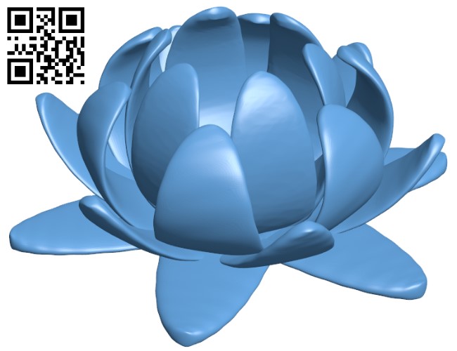 Lotus Flower H003477 file stl free download 3D Model for CNC and 3d printer