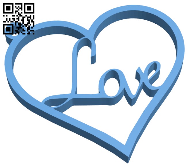Love Keychain H003771 file stl free download 3D Model for CNC and 3d printer