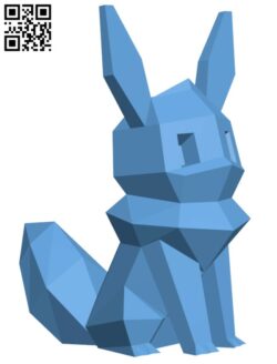 Low Poly Eevee – Pokemon H003581 file stl free download 3D Model for CNC and 3d printer