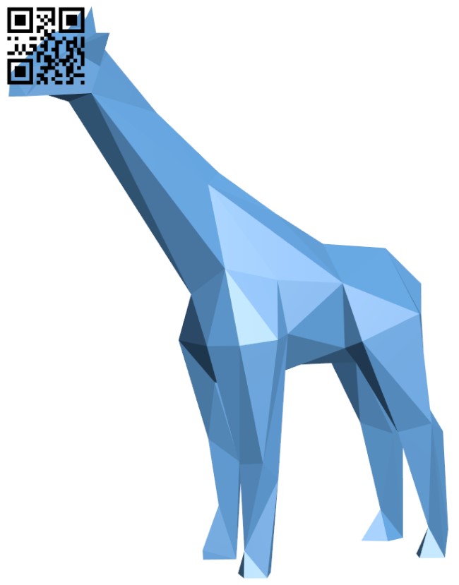 Low Poly Giraffe H003404 file stl free download 3D Model for CNC and 3d printer