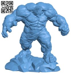 Low Poly Hulk H003582 file stl free download 3D Model for CNC and 3d printer