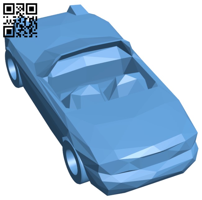 Low Poly Mazda Miata Car H003648 file stl free download 3D Model for CNC and 3d printer