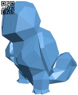 Low Poly Squirtle – Pokemon H003353 file stl free download 3D Model for CNC and 3d printer