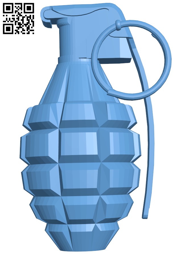 MK2 grenade H003406 file stl free download 3D Model for CNC and 3d printer