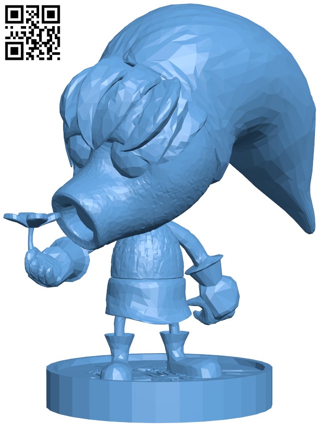 Majoras Mask - Deku Scrub Link H003775 file stl free download 3D Model for CNC and 3d printer