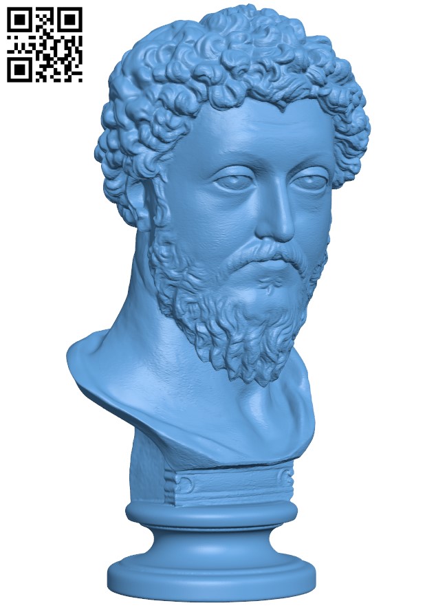 Marcus Aurelius bust H004029 file stl free download 3D Model for CNC and 3d printer