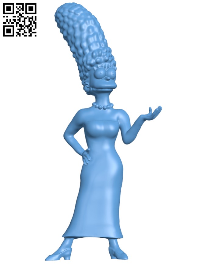 Marge Simpson H003884 file stl free download 3D Model for CNC and 3d printer