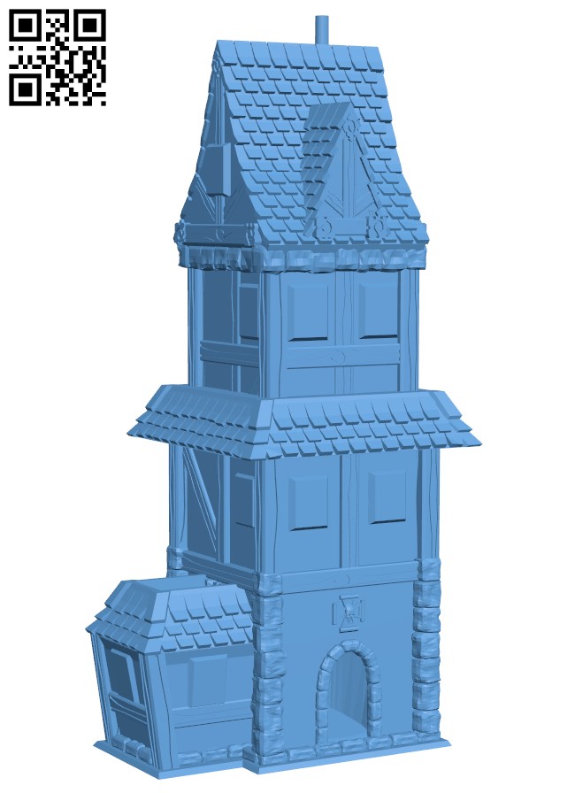 Medieval Dice Tower H003584 file stl free download 3D Model for CNC and 3d printer