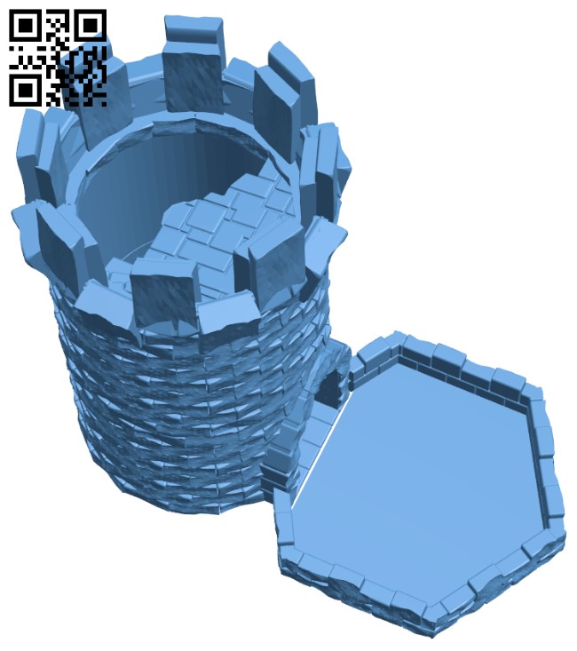 Medieval Stone Dice Tower H003716 file stl free download 3D Model for CNC and 3d printer