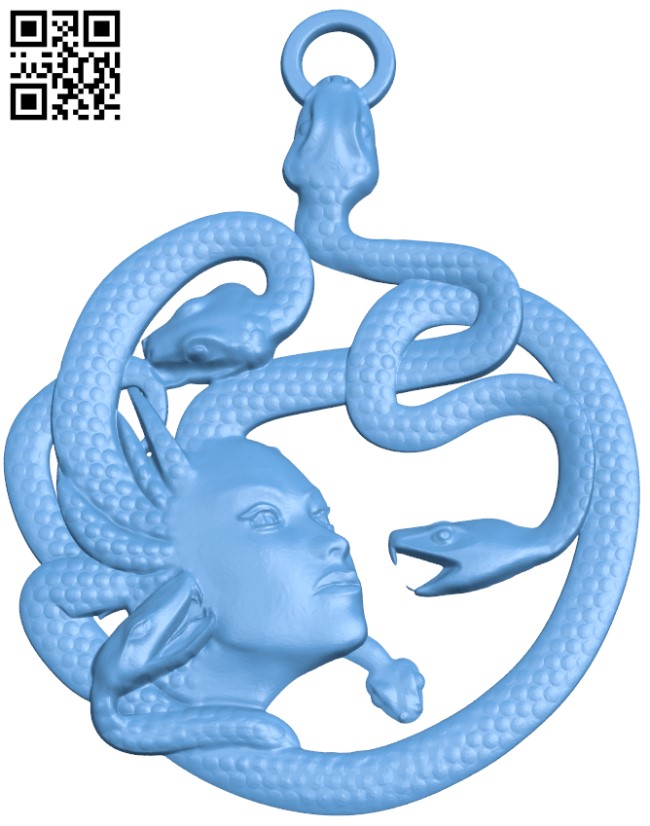 Medusa pendant H004031 file stl free download 3D Model for CNC and 3d printer