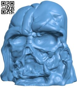 Melted Darth Vader mask H003304 file stl free download 3D Model for CNC and 3d printer