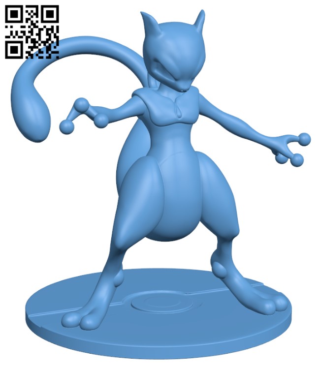 STL file Pokemon Mewtwo Mega Evolution 🐉・3D printer model to download・Cults