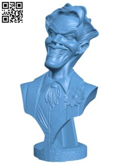 Mr Joker bust H003407 file stl free download 3D Model for CNC and 3d printer