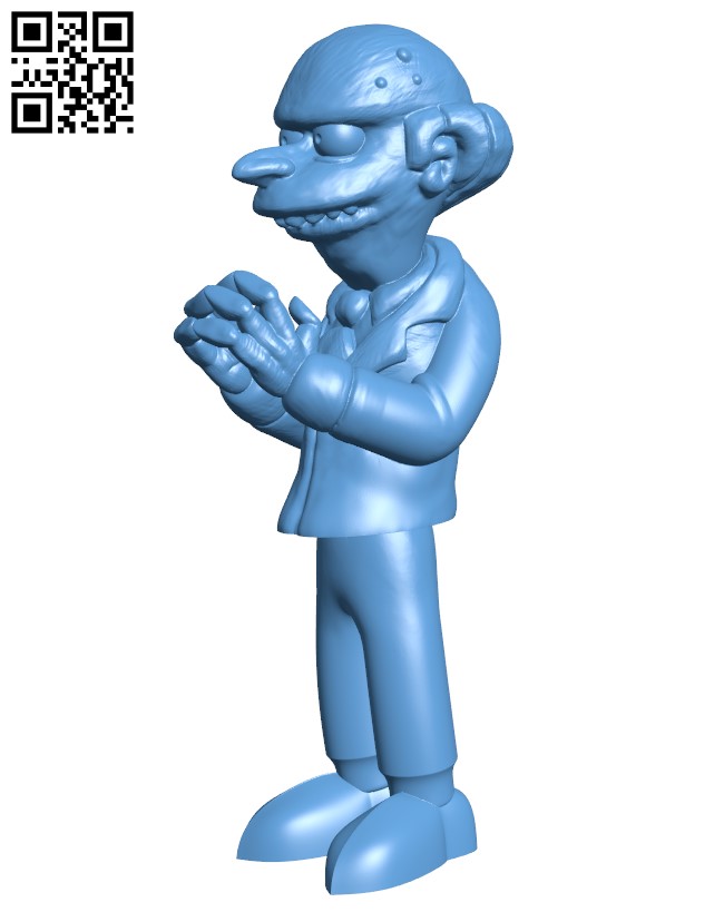 Mr. Burns - The Simpsons H003778 file stl free download 3D Model for CNC and 3d printer