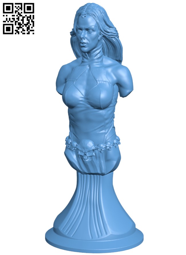 Mystique bust H003780 file stl free download 3D Model for CNC and 3d printer
