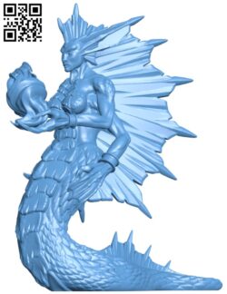 Naga Sorceress H003408 file stl free download 3D Model for CNC and 3d printer